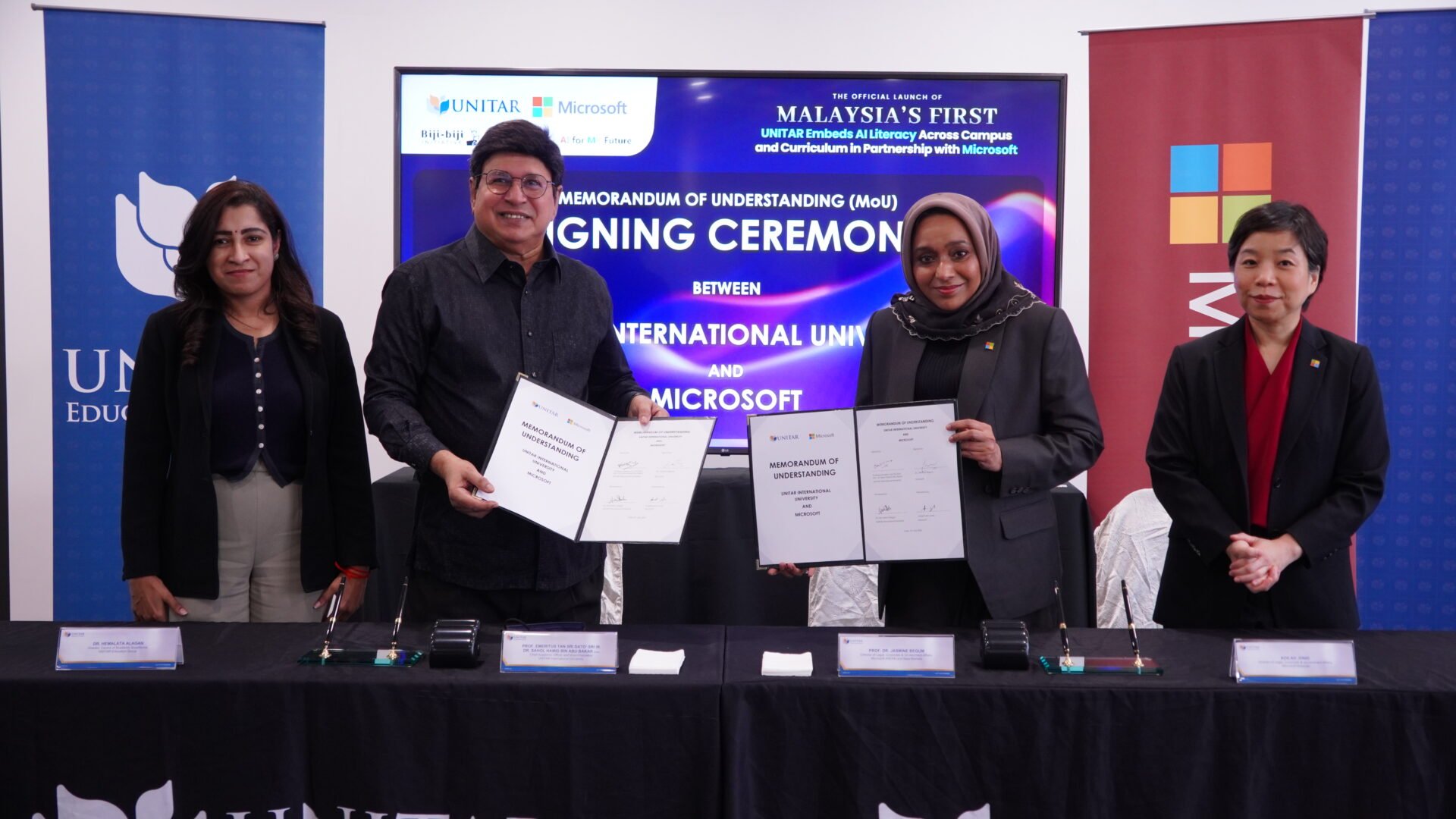 MOU signing between UNITAR and Microsoft to launch AI Learning modules embedded in academic curriculum