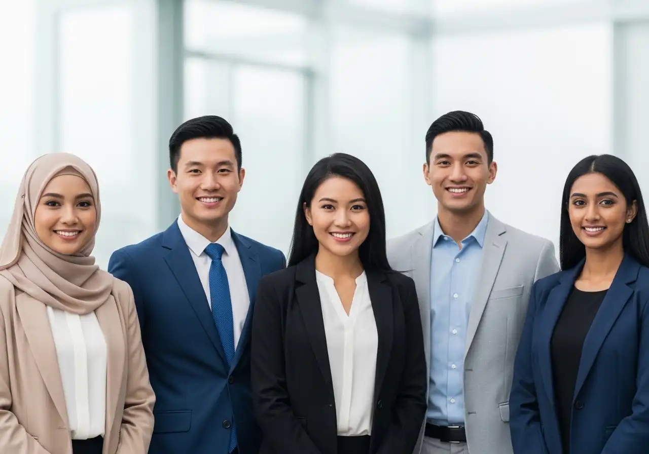 magnific photo a group of five asian people average age 28 48651